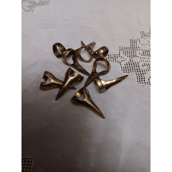 Accessories - Brass Metal Gothic Finger Claw Rings set of 9